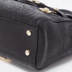 Versace Black Leather Small Medusa Medallion Tote For Women -Versace Official Website luxury women versace used handbags p662494 007