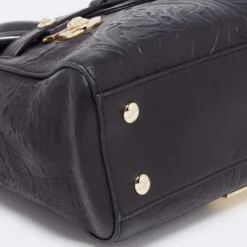 Versace Black Leather Small Medusa Medallion Tote For Women -Versace Official Website luxury women versace used handbags p662494 008