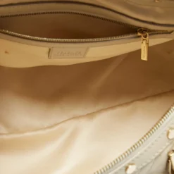 Versace Metallic Pearl Leather Snap Out Of It Satchel For Women -Versace Official Website luxury women versace used handbags p665195 003