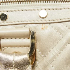 Versace Metallic Pearl Leather Snap Out Of It Satchel For Women -Versace Official Website luxury women versace used handbags p665195 005