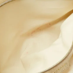 Versace Gold/White Monogram Fabric And Leather V Satchel For Women -Versace Official Website luxury women versace used handbags p668197 009