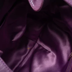 Versace Purple Snakeskin And Leather Crystal Embellished Flap Hobo For Women -Versace Official Website luxury women versace used handbags p670639 002