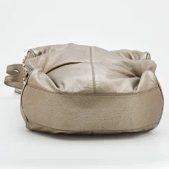 Versace Metallic Grey Leather Hobo For Women -Versace Official Website luxury women versace used handbags p672155 008