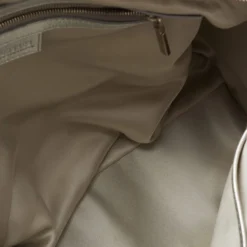 Versace Metallic Silver Ostrich Embossed Leather Snap Out Of It Satchel For Women -Versace Official Website luxury women versace used handbags p676843 010