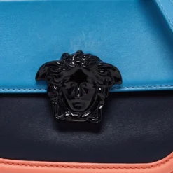 Versace Tri Color Leather Empire Palazzo Shoulder Bag For Women -Versace Official Website luxury women versace used handbags p681351 007