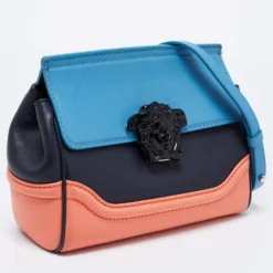 Versace Tri Color Leather Empire Palazzo Shoulder Bag For Women -Versace Official Website luxury women versace used handbags p681351 008
