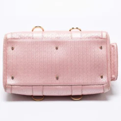 Versace Pink Braided Embossed Leather Snap Out Of It Satchel For Women -Versace Official Website luxury women versace used handbags p681435 009