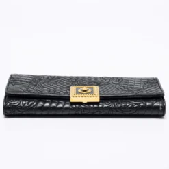 Versace Black Quilted Leather Medusa Chain Clutch For Women -Versace Official Website luxury women versace used handbags p682090 008