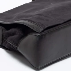 Versace Black Signature Nylon Messenger Bag For Women -Versace Official Website luxury women versace used handbags p682607 001