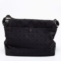 Versace Black Signature Nylon Messenger Bag For Women -Versace Official Website luxury women versace used handbags p682607 010