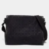 Versace Black Signature Nylon Messenger Bag For Women