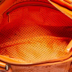 Versace Orange Python And Leather Front Pocket Hobo For Women -Versace Official Website luxury women versace used handbags p683340 003