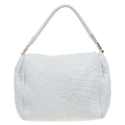 Versace Off White Leather Talia Vanitas Shoulder Bag For Women 11 Versace Off White Leather Talia Vanitas Shoulder Bag For Women -Versace Official Website luxury women versace used handbags p80734 004