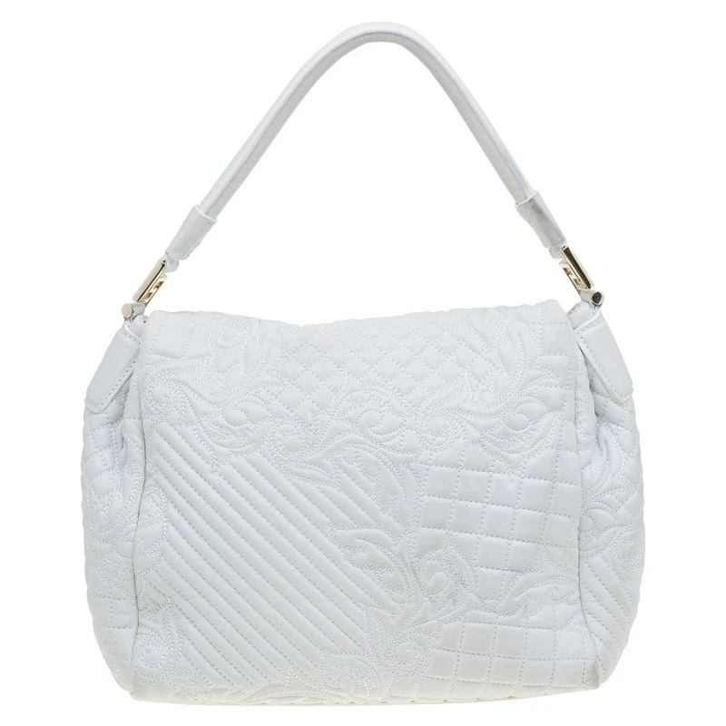 Versace Off White Leather Talia Vanitas Shoulder Bag For Women 4 Versace Off White Leather Talia Vanitas Shoulder Bag For Women - Image 4