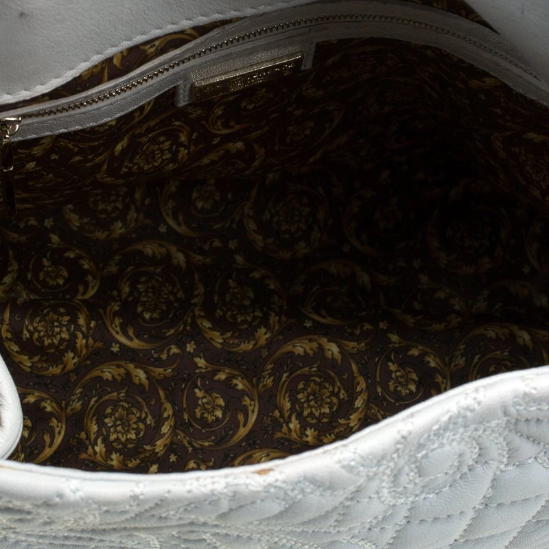 Versace Off White Leather Talia Vanitas Shoulder Bag For Women 6 Versace Off White Leather Talia Vanitas Shoulder Bag For Women - Image 6