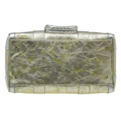 Versace Metallic Gold Leather Large Snap Out Of It Boston For Women -Versace Official Website luxury women versace used handbags p8340 005