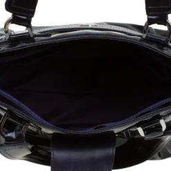 Versace Purple Patent Leather Vanite Tote For Women -Versace Official Website luxury women versace used handbags p87529 006