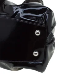 Versace Purple Patent Leather Vanite Tote For Women -Versace Official Website luxury women versace used handbags p87529 010