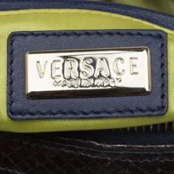 Versace Multicolor Ombre Python Madonna Bowler Bag For Women -Versace Official Website luxury women versace used handbags p89034 007