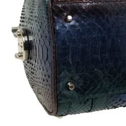 Versace Multicolor Ombre Python Madonna Bowler Bag For Women -Versace Official Website luxury women versace used handbags p89034 009