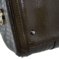 Versace Bronze Quilted Snap Out Of It Satchel For Women -Versace Official Website luxury women versace used handbags p9346 013