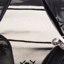 Versace Black Mesh Vintage Shoulder Bag For Women -Versace Official Website luxury women versace used handbags p97807 007