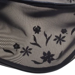 Versace Black Mesh Vintage Shoulder Bag For Women -Versace Official Website luxury women versace used handbags p97807 011