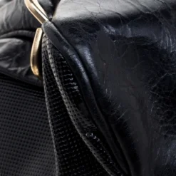 Versace Black Leather And Suede Satchel For Women -Versace Official Website luxury women versace used handbags p97934 0010