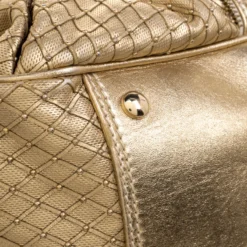 Versace Gold Leather Studded Frame Satchel For Women -Versace Official Website luxury women versace used handbags p98603 012