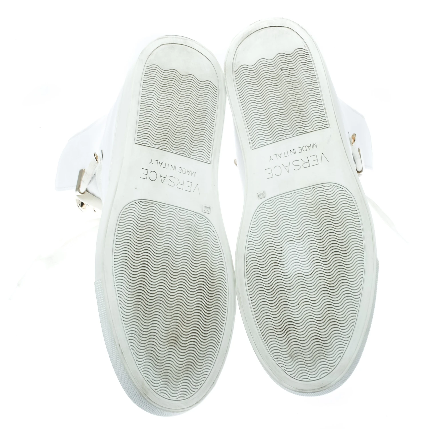 Versace White Leather Medusa High Top Sneakers Size 39 For Women 6 Versace White Leather Medusa High Top Sneakers Size 39 For Women - Image 6