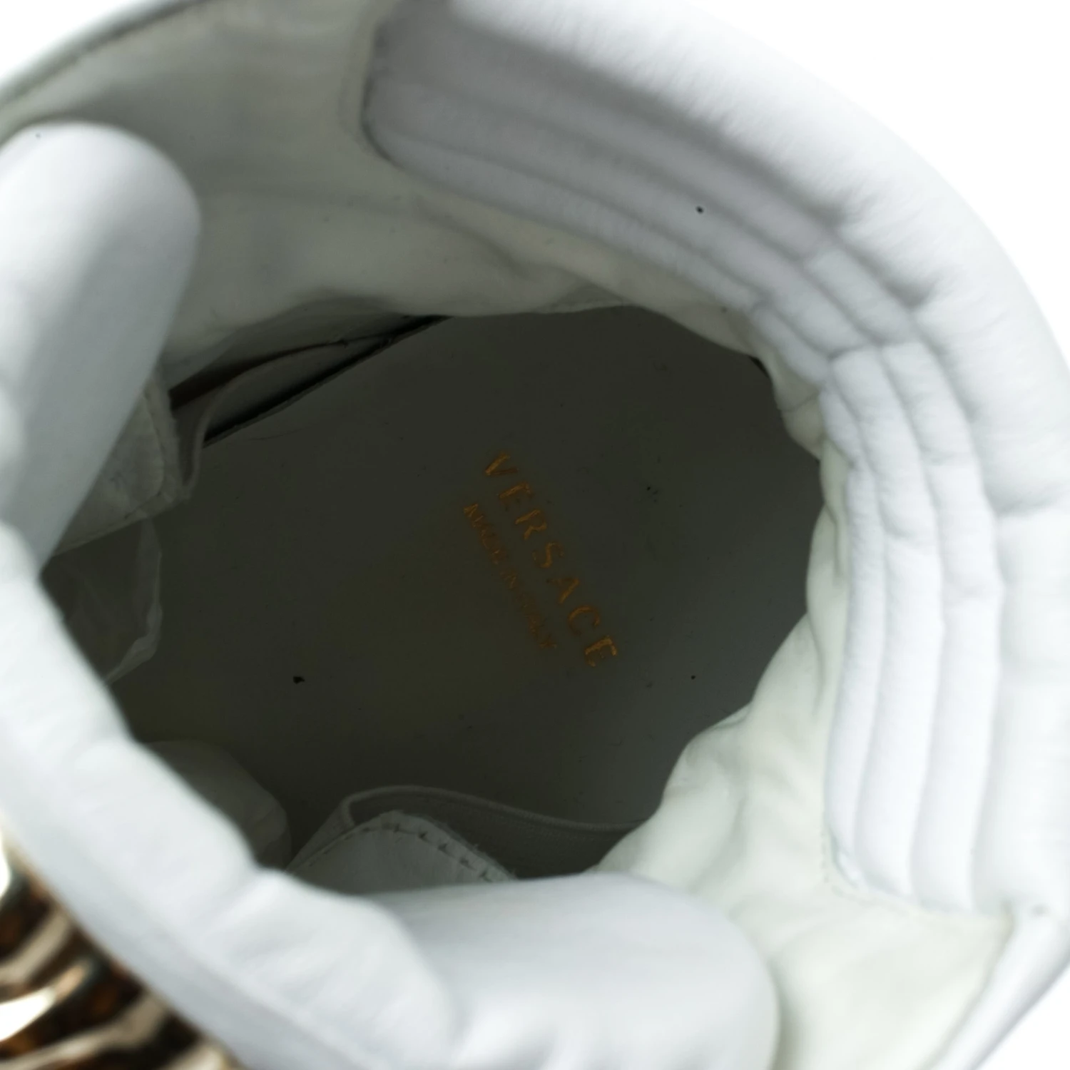 Versace White Leather Medusa High Top Sneakers Size 39 For Women 7 Versace White Leather Medusa High Top Sneakers Size 39 For Women - Image 7