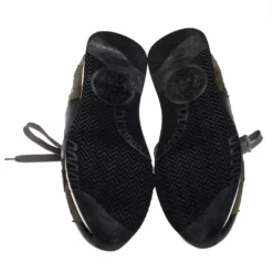 Versace Multicolor Mesh, Leather And Suede Medusa Logo Low Top Sneaker Size 42 For Women -Versace Official Website luxury women versace used shoes p279058 003