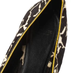 Versace Brown/White Leopard Print Calfhair And Leather Flats Size 39.5 For Women -Versace Official Website luxury women versace used shoes p299075 007