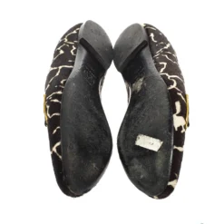 Versace Brown/White Leopard Print Calfhair And Leather Flats Size 39.5 For Women -Versace Official Website luxury women versace used shoes p299075 008