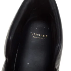 Versace Black Leather Palazzo Medusa High Top Sneakers Size 37 For Women 14 Versace Black Leather Palazzo Medusa High Top Sneakers Size 37 For Women -Versace Official Website luxury women versace used shoes p322768 004