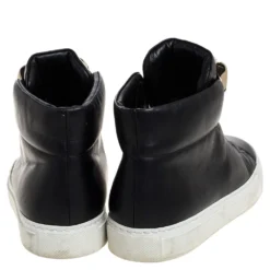 Versace Black Leather Palazzo Medusa High Top Sneakers Size 37 For Women 12 Versace Black Leather Palazzo Medusa High Top Sneakers Size 37 For Women -Versace Official Website luxury women versace used shoes p322768 006