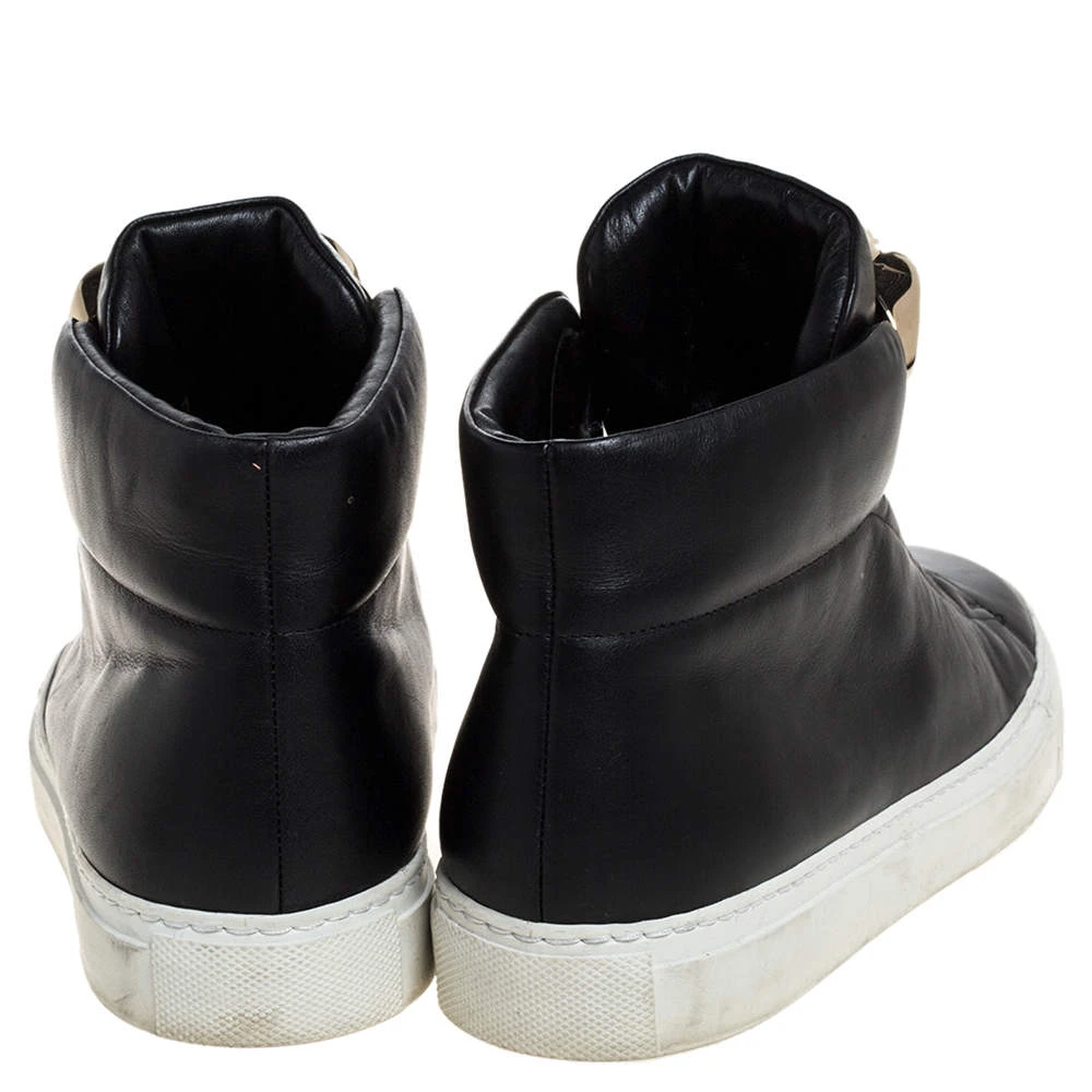 Versace Black Leather Palazzo Medusa High Top Sneakers Size 37 For Women 5 Versace Black Leather Palazzo Medusa High Top Sneakers Size 37 For Women - Image 5