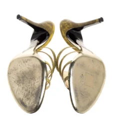 Versace Yellow Lizard Crystal Embellished Slide Sandals Size 38 For Women 13 Versace Yellow Lizard Crystal Embellished Slide Sandals Size 38 For Women -Versace Official Website luxury women versace used shoes p361184 001