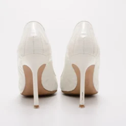 Versace White Patent Leather Pumps Size 40 For Women -Versace Official Website luxury women versace used shoes p37466 004