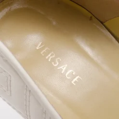 Versace White Patent Leather Pumps Size 40 For Women -Versace Official Website luxury women versace used shoes p37466 008