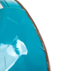 Versace Sky Blue Patent Leather Slip On Peep Toe Platform Pumps Size 41 For Women -Versace Official Website luxury women versace used shoes p390638 002