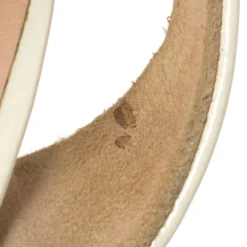 Versace Off White Patent Leather Slingback Sandals Size 40 For Women -Versace Official Website luxury women versace used shoes p390681 008