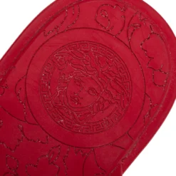 Versace Red Rubber Medusa Thong Flat Sandals Size 39 For Women -Versace Official Website luxury women versace used shoes p435139 005