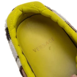 Versace Multicolor Animal Print Fur And Leather Sneakers Size 36 For Women -Versace Official Website luxury women versace used shoes p443698 001