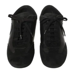 Versace Black Suede And Soft Leather Medusa Lace Up Sneakers Size 39 For Women -Versace Official Website luxury women versace used shoes p445878 004