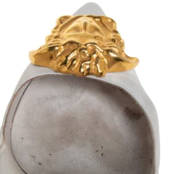 Versace White Leather Palazzo Pointed Toe Pumps Size 36 For Women -Versace Official Website luxury women versace used shoes p458506 005