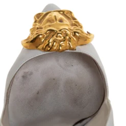 Versace White Leather Palazzo Pointed Toe Pumps Size 36 For Women -Versace Official Website luxury women versace used shoes p458506 006