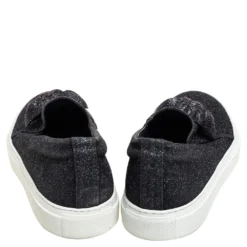 Versace Black Glitter Medusa Slip On Sneakers Size 38 For Women 12 Versace Black Glitter Medusa Slip On Sneakers Size 38 For Women -Versace Official Website luxury women versace used shoes p461734 009