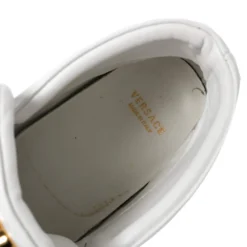 Versace White Leather Medusa Slip On High Top Sneakers Size 36 For Women -Versace Official Website luxury women versace used shoes p462017 007