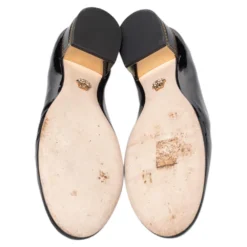 Versace Black Patent Leather Medusa Embellished Block Heel Pumps Size 36 For Women -Versace Official Website luxury women versace used shoes p466704 004